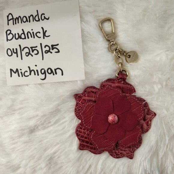 Brahmin Lotus Levan Charm Key Fob RARE Magnolia - Picture 2 of 4